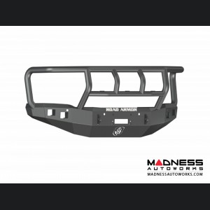 GMC Sierra 1500 Stealth Front Winch Bumper Titan II Guard - Smittybilt XRC - Texture Black WARN M12000 - (2014-2015)